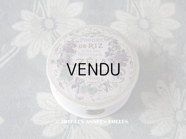 画像1: アンティーク パウダーボックス POUDRE DE RIZ ZELA - LESOURD PIVERT PARIS - (1)