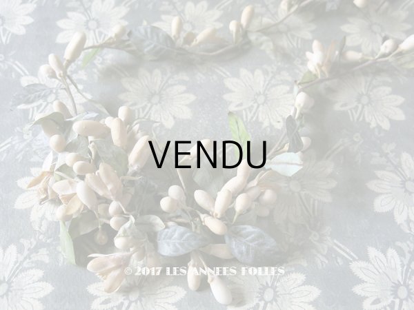 画像14: 1900年代 アンティーク ワックスフラワーのヘッドリース ウェディング 結婚式 ティアラ (14)