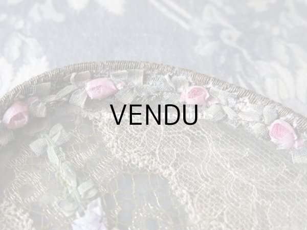 画像6: 1900年代 アンティーク ロココトリム＆レースの装飾 小さなトレイ　小物入れ (6)