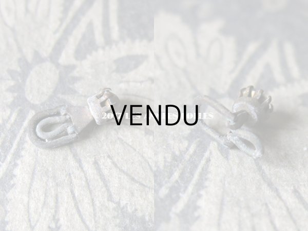 画像6: 19世紀末 アンティーク シャツ＆ブラウスの前たて用  ラインストーンのボタン　3ピースのセット 5mm  (6)