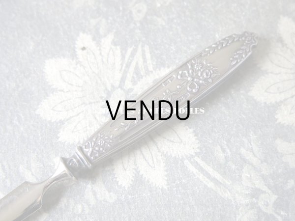 画像9: アンティーク シルバー製 レタリングセット 花＆リボン ペン軸 & シーリングスタンプ ＆レターオープナー & ペーパーナイフ & ペンシル (9)