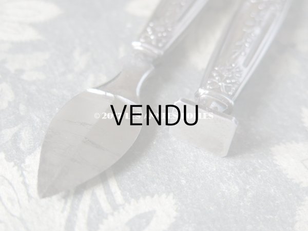 画像7: アンティーク シルバー製 レタリングセット 花＆リボン ペン軸 & シーリングスタンプ ＆レターオープナー & ペーパーナイフ & ペンシル (7)