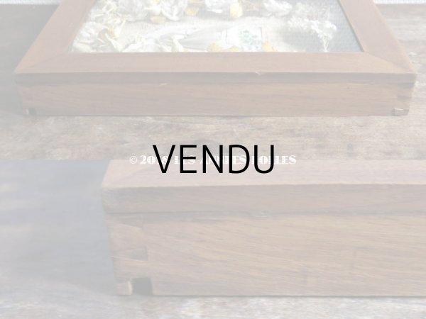 画像9: 1879年 アンティーク ガラスのフレーム入り コミュニオンの記念 淡いピンクの薔薇のヘッドリース　 (9)