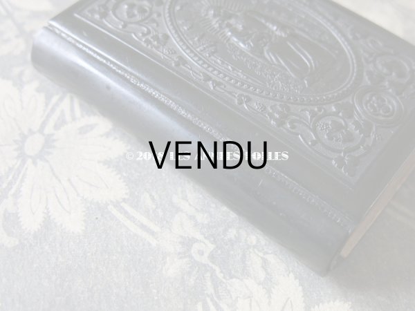 画像4: 1882年 アンティーク ミサ典書 セルロイド製 聖母マリア＆キリスト 黒 (4)