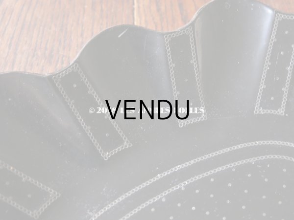 画像4: 19世紀 アンティーク ナポレオン3世時代 パピエマシェの トレイ 水玉模様 コルベイユ (4)