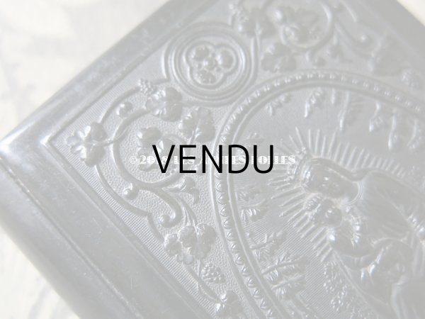 画像7: 1882年 アンティーク ミサ典書 セルロイド製 聖母マリア＆キリスト 黒 (7)