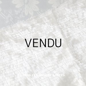 画像: アンティーク ファブリック フリンジ生地 エクリュ