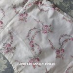 画像: アンティーク シルク製 ファブリック 薔薇のガーランド ぼかし織り