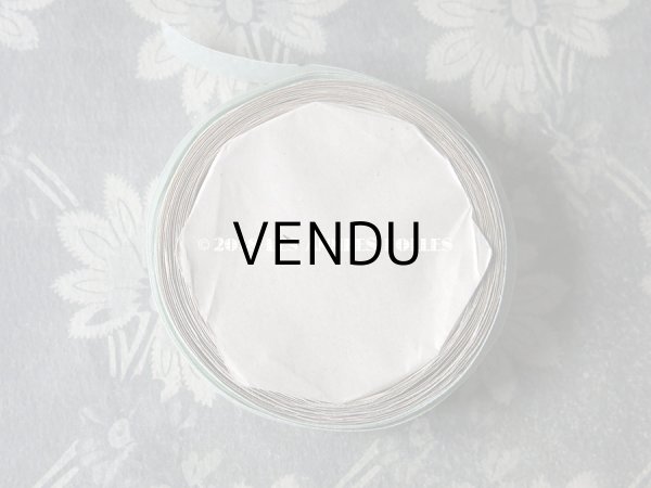 画像6: 1900年代 アンティーク シルク製 オーガンジーのリボン ミントグリーン 1.2cm幅  5.8m (6)