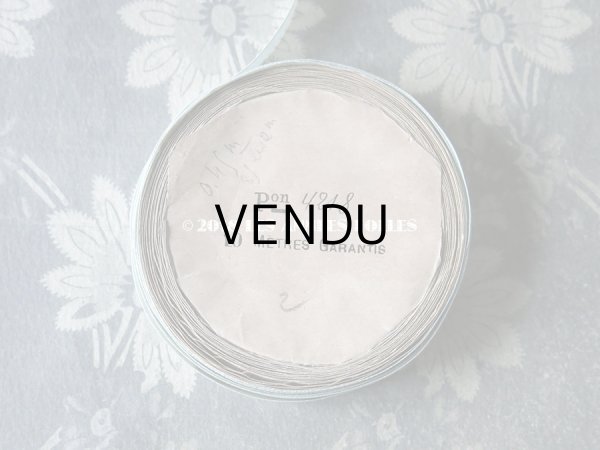 画像5: 1900年代 アンティーク シルク製 オーガンジーのリボン ミントグリーン 1.2cm幅  5.8m (5)