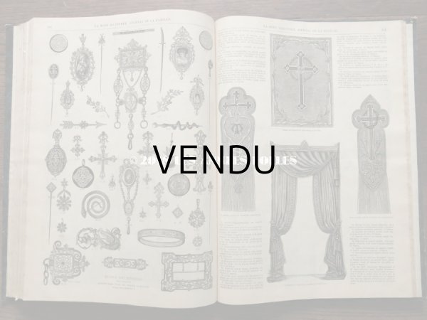 画像10: 1878年 アンティーク 本 版画付き モード新聞 1年分 ファッションプレートブック　LA MODE ILLUSTREE (10)