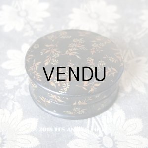 画像: 19世紀 アンティーク ナポレオン3世時代 パピエマシェ 花模様 ジュエリーボックス 小物入れ