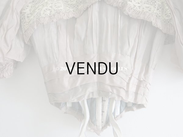 画像13: 1900年代 アンティーク コルサージュ シルク製 モーヴ (13)