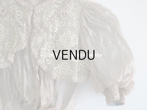 画像4: 1900年代 アンティーク コルサージュ シルク製 モーヴ (4)