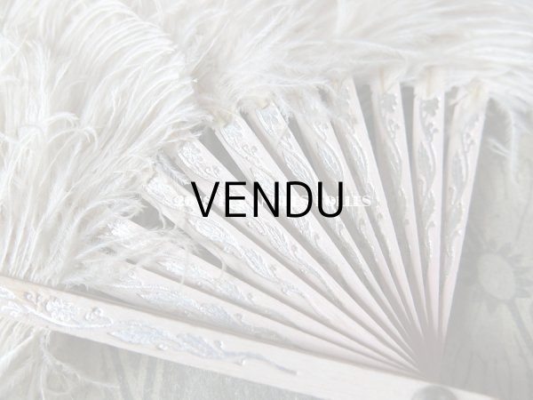 画像7: アンティーク ドール用 フェザーのファン (7)