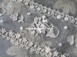 画像3: 1920年代 アンティーク レース フラワーポットの刺繍入り  花の縁取り 1.55m (3)