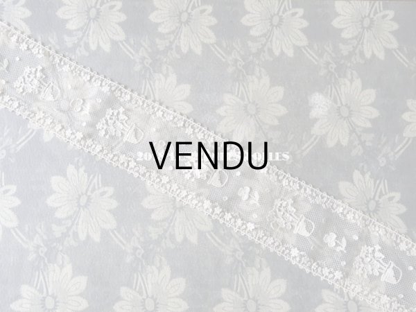 画像6: 1920年代 アンティーク レース フラワーポットの刺繍入り  花の縁取り 1.55m (6)