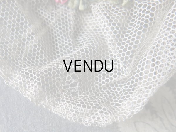 画像5: 19世紀末 アンティーク ロココトリム チュールリボン付 ロココリボン 37cm (5)