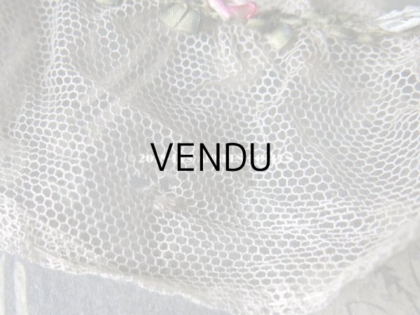 画像6: 19世紀末 アンティーク ロココトリム チュールリボン付 ロココリボン 37cm (6)