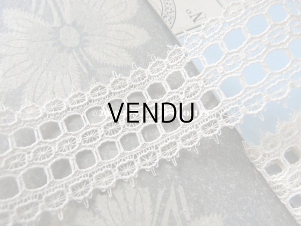 画像3: 19世紀末 アンティーク レース リボン通し　113cm (3)