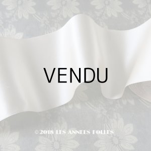 画像: 1900年代 アンティーク シルク製 幅広 ダブルフェイス サテンリボン オフホワイト 6.5m 927 N 60 BLANC　ウェディング