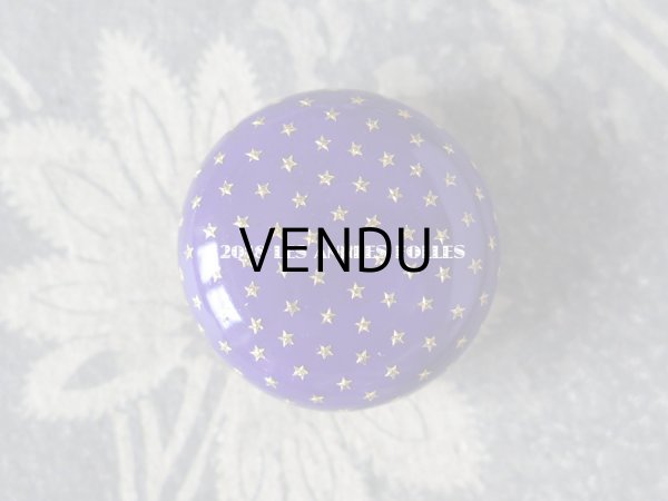 画像4: 19世紀 アンティーク 星柄 ピルケース 青紫のエナメル (4)