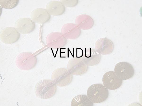 画像6: 1920年代 アンティーク  サンプラー ソレイユ スパンコール ゼラチン製 22色 (6)