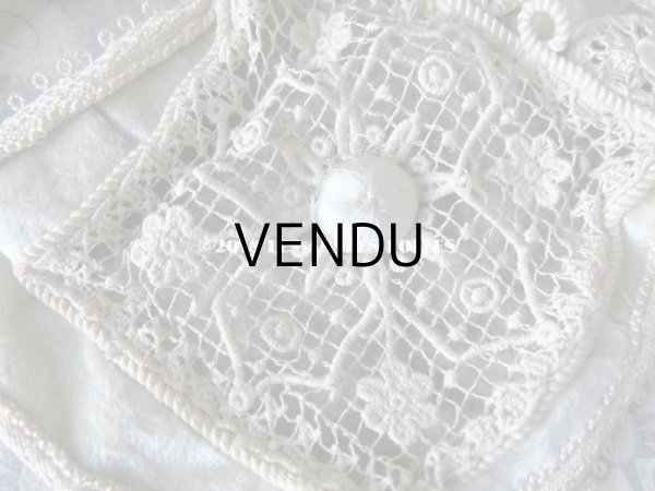 画像7: 19世紀末 アンティーク タッセル付 レース＆パールグリーンのベルベットのベルト (7)