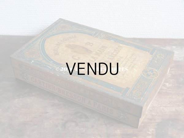 画像3: 19世紀末 アンティーク 糸巻きの大きなメタルケース スレッド缶 MOULINE DOUBLE A LA MAIN - CARTIER-BRESSON A PARIS - (3)
