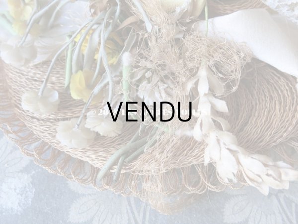 画像17: 18世紀末 アンティークハット 小さな女の子のストローハット (17)