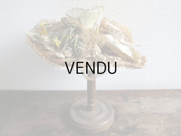 画像5: 18世紀末 アンティークハット 小さな女の子のストローハット (5)