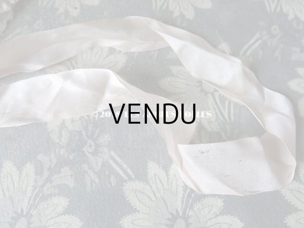 画像7: 1920年代 アンティーク ボネ ベビーピンクのフリルリボン & ロココトリム ナイトキャップ (7)