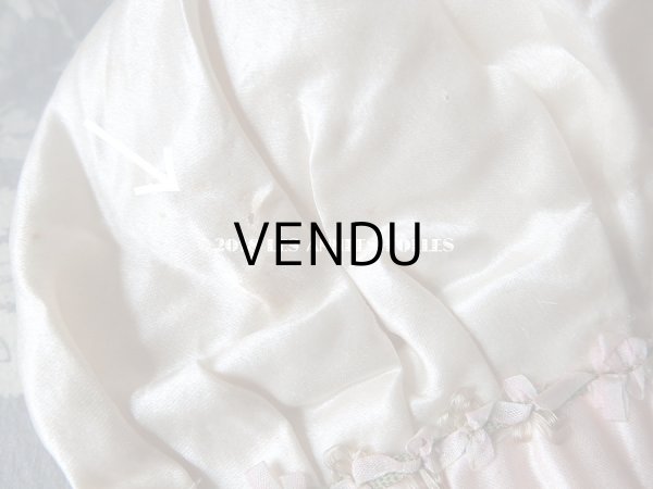 画像13: 1920年代 アンティーク ボネ ベビーピンクのフリルリボン & ロココトリム ナイトキャップ (13)