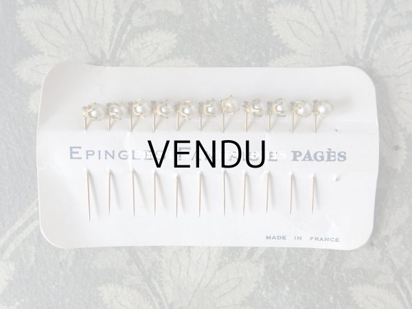 画像3: 1900年代 アンティーク エパングルパール付き ゴールド  EPINGLES FANRAISIE PAGES (3)