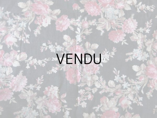 画像5: 19世紀末 アンティーク  ファブリック 薔薇　55×165 cm (5)