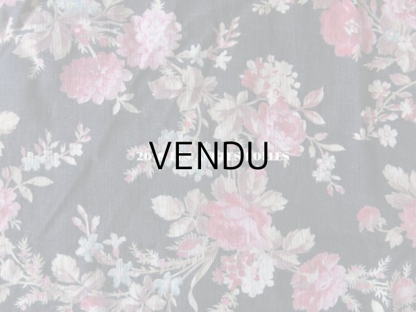 画像4: 19世紀末 アンティーク  ファブリック 薔薇　55×165 cm (4)