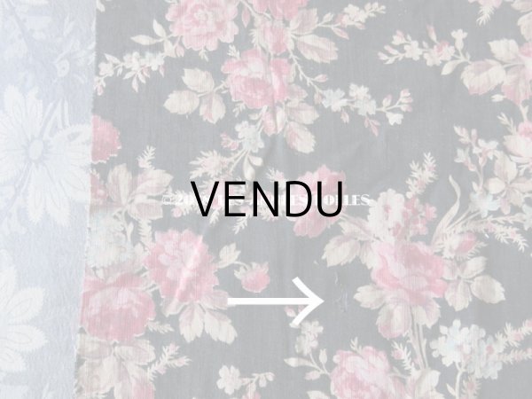 画像9: 19世紀末 アンティーク  ファブリック 薔薇　55×165 cm (9)