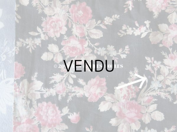 画像13: 19世紀末 アンティーク  ファブリック 薔薇　55×165 cm (13)