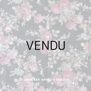 画像: 19世紀末 アンティーク  ファブリック 薔薇　55×165 cm