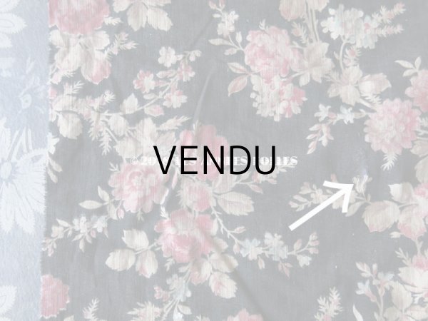 画像10: 19世紀末 アンティーク  ファブリック 薔薇　55×165 cm (10)