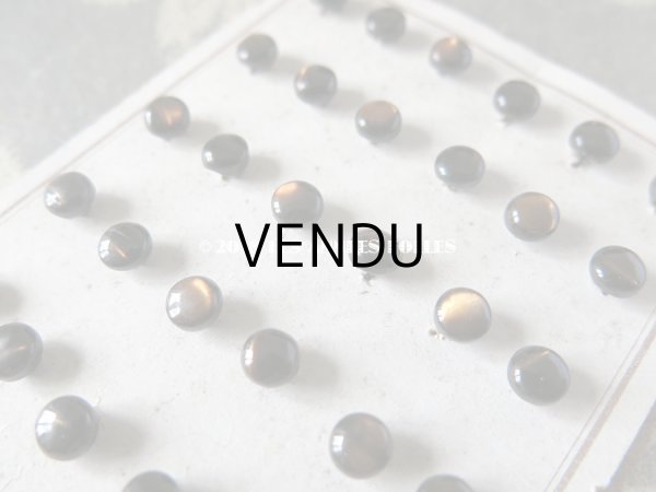 画像4: アンティーク ドール用 5mm マザーオブパール製 ボタン シェルボタン ブラウン 6ピースのセット (4)