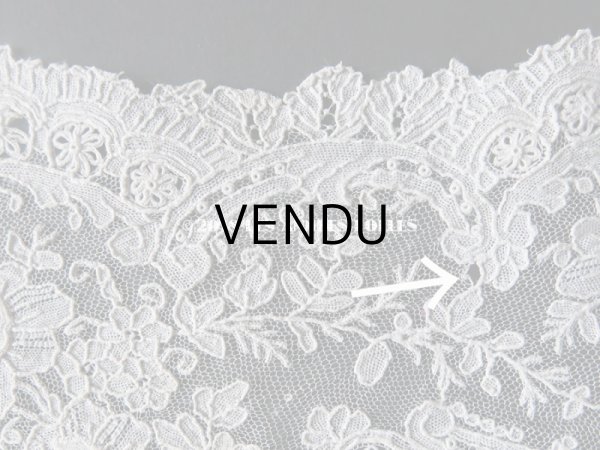 画像7: アンティーク ポワンドガーズのレース ポワンドローズ 結婚式のハンカチ 『ポワン・ド・ガーズ』 (7)