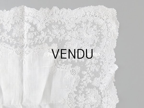 画像9: アンティーク ポワンドガーズのレース ポワンドローズ 結婚式のハンカチ 『ポワン・ド・ガーズ』 (9)