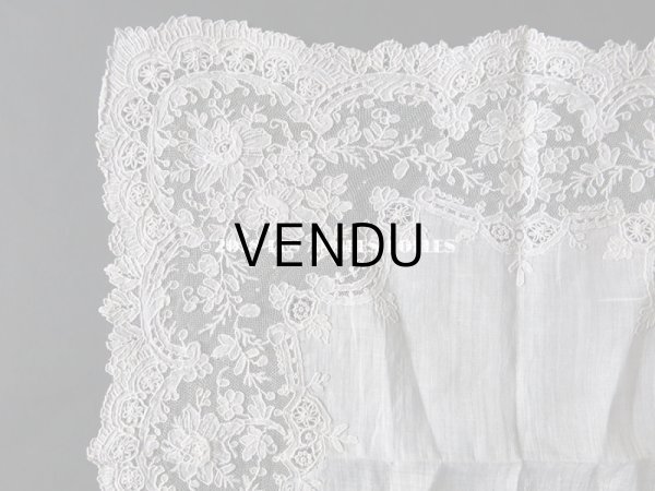 画像5: アンティーク ポワンドガーズのレース ポワンドローズ 結婚式のハンカチ 『ポワン・ド・ガーズ』 (5)