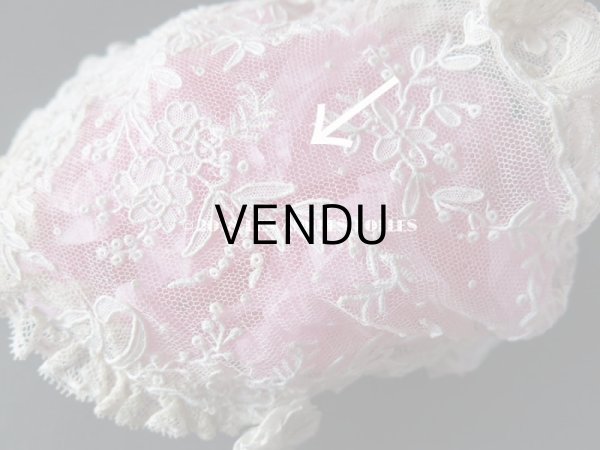画像9: 19世紀末 アンティーク  ドール用 ポワンドローズのボネ ニードルレース 『ポワン・ド・ガーズ』『ポワン・ド・ローズ』  (9)