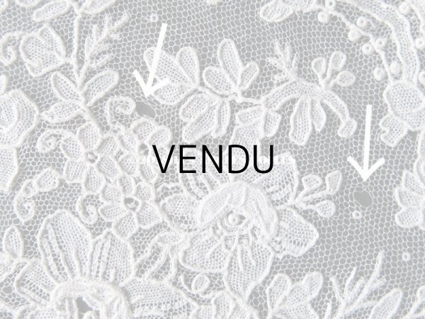 画像15: アンティーク ポワンドガーズのレース ポワンドローズ 結婚式のハンカチ 『ポワン・ド・ガーズ』 (15)