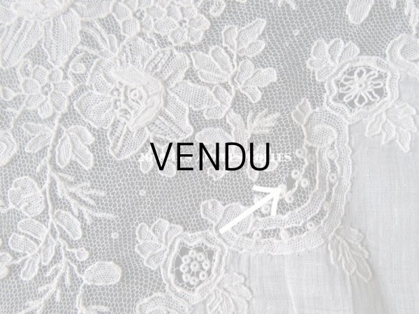 画像6: アンティーク ポワンドガーズのレース ポワンドローズ 結婚式のハンカチ 『ポワン・ド・ガーズ』 (6)