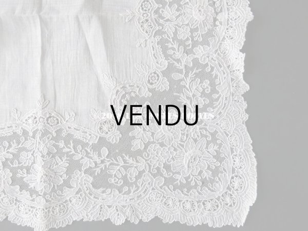 画像16: アンティーク ポワンドガーズのレース ポワンドローズ 結婚式のハンカチ 『ポワン・ド・ガーズ』 (16)