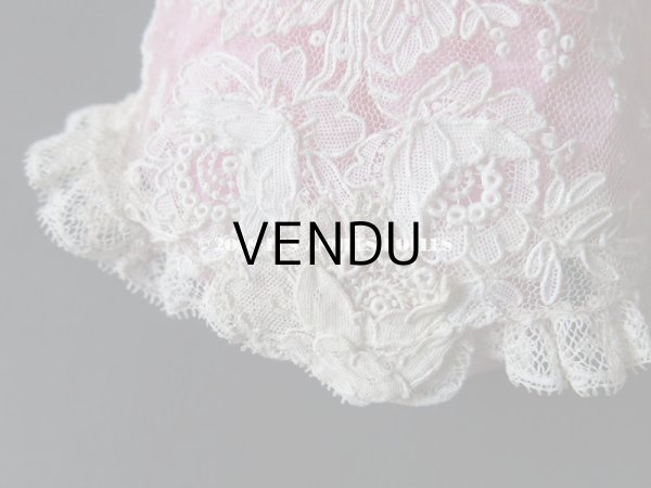 画像6: 19世紀末 アンティーク  ドール用 ポワンドローズのボネ ニードルレース 『ポワン・ド・ガーズ』『ポワン・ド・ローズ』  (6)