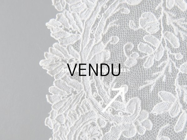 画像8: アンティーク ポワンドガーズのレース ポワンドローズ 結婚式のハンカチ 『ポワン・ド・ガーズ』 (8)